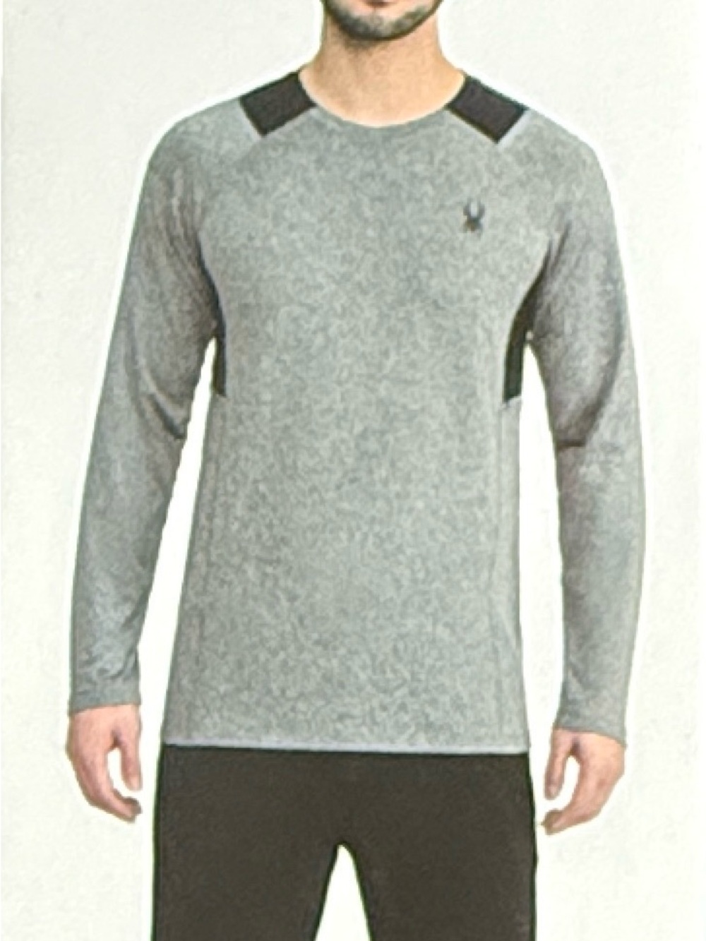 SPYDER Men’s Active Midweight Long Sleeve Baselayer Shirt,  Grey, Medium